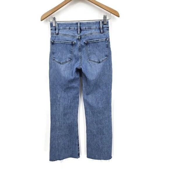 New Frame Le Crop Mini Boot Jeans Womens 24 Bootcut Tide Pool Grind - Picture 4 of 9